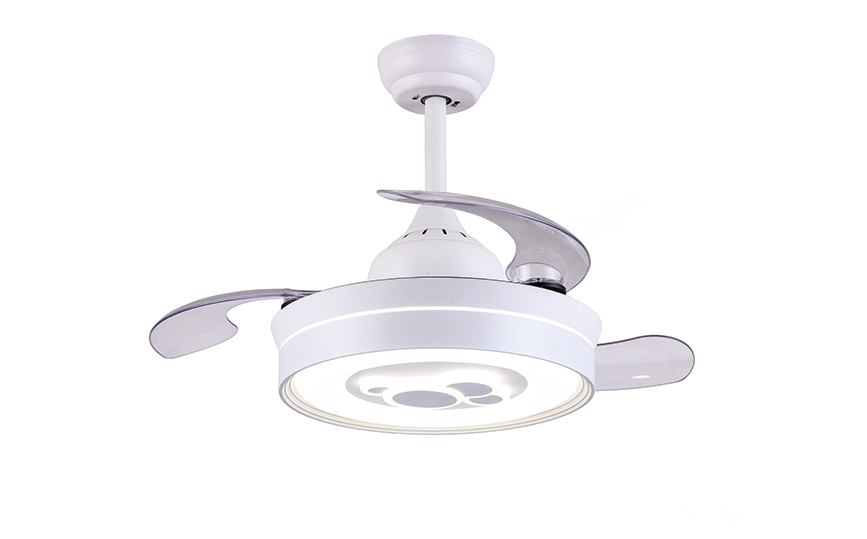 36-9217 36-Inch Retractable Ceiling Fan with Light and Remote Control