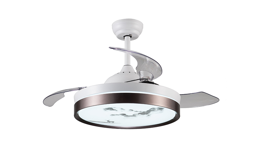 42-3015 42-Inch Retractable Ceiling Fan with Light and Remote Control