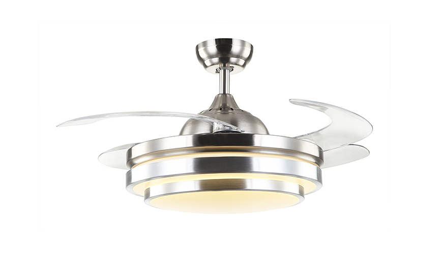 42-8666 42-Inch Retractable Ceiling Fan with Light and Remote Control