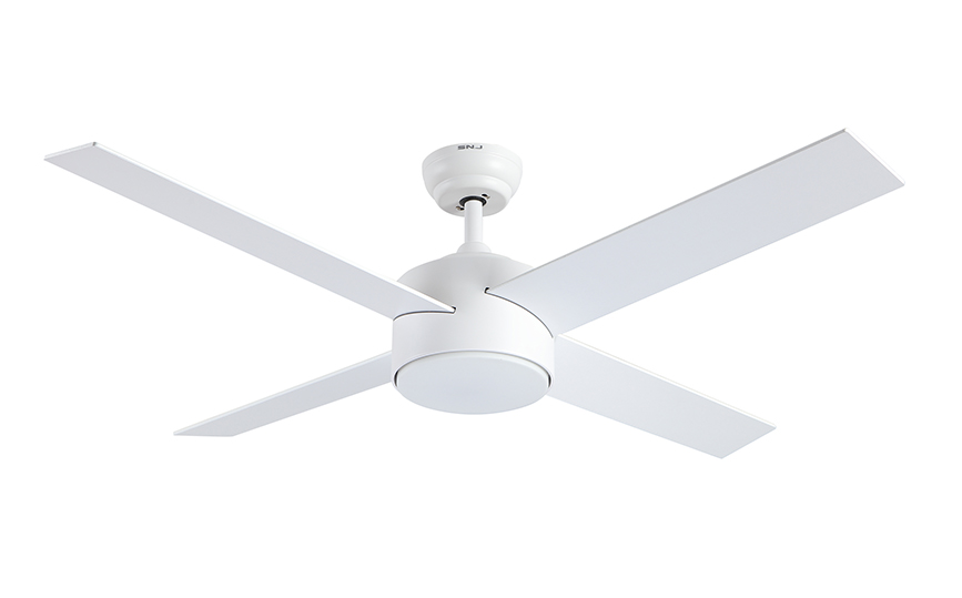 52-1084WH 52-Inch Ceiling Fan with Light and Remote Control in White Finish