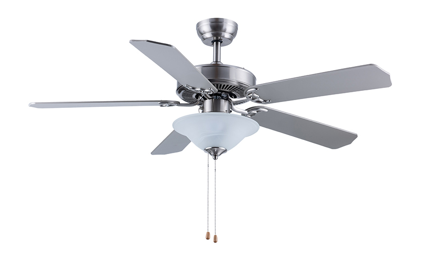 52-1087 52-Inch Ceiling Fans with Lights and Remote Control in Brushed Nickel Finish