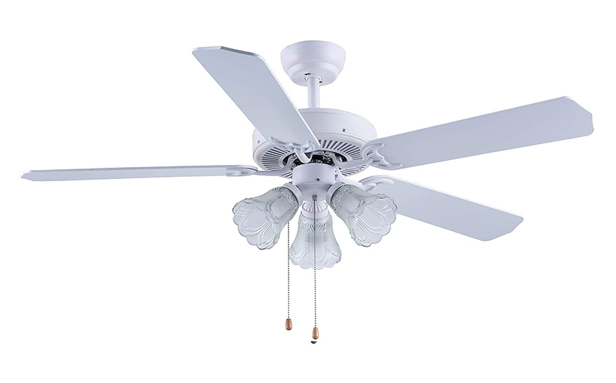 52-1087 52-Inch Ceiling Fan with Light and Remote Control