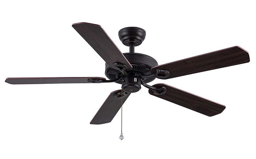 52-Inch Ceiling Fan with Pull Chain Control in Oil Rubbed Bronze Finish without Light