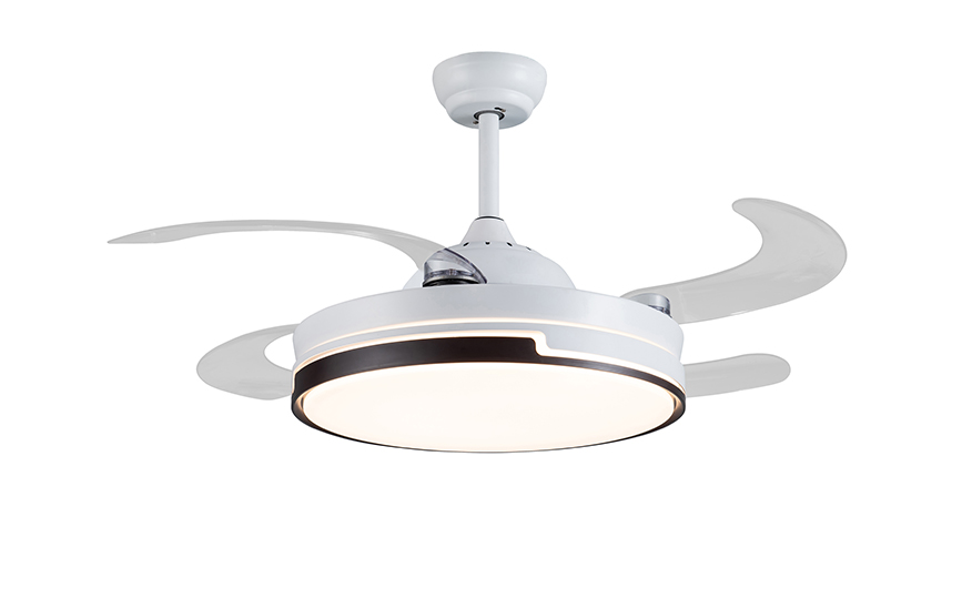 Retractable Ceiling Fan with Light and Remote Control 42-Inch