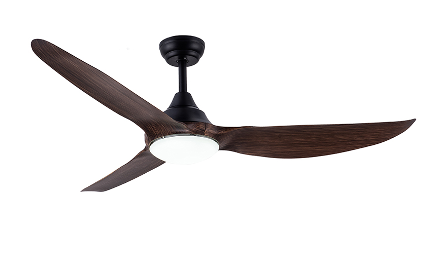 58-1047 58-Inch Ceiling Fan with Light and Remote Control Walnut Finish