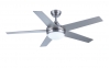 Home Fans - 52-8744-5 52-Inch Ceiling Fan with Light and Remote Control Multi-Speed Reversible Motor in Brushed Nickel
