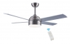 Home Fans - 52-1083SN Satin Nickel Ceiling Fan with Remote Control and Reversible Blades